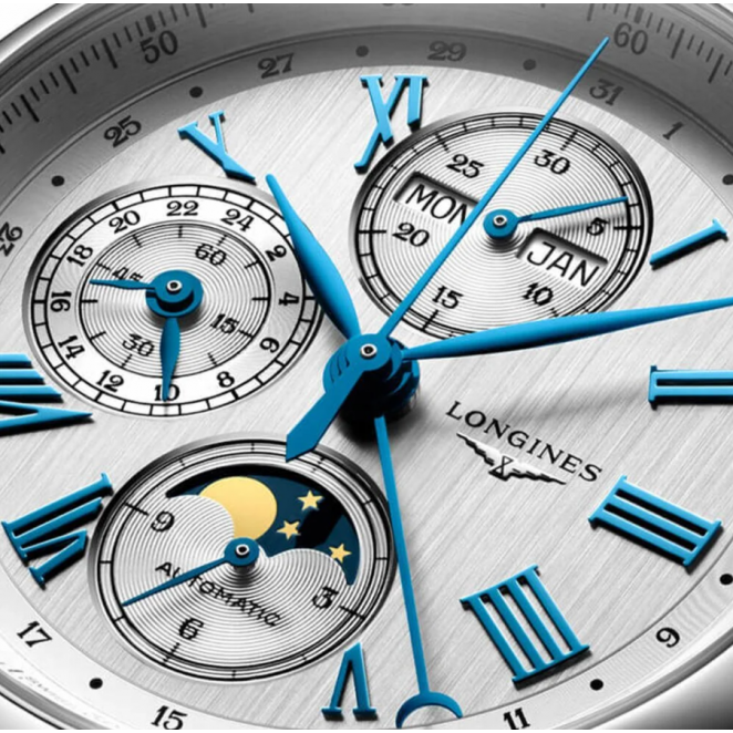 Longines L27734716 Master Collection Chronograph Moonphase Erkek Kol Saati