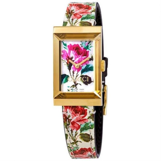 Gucci Ivory Floral YA147406 Kadın Kol Saati