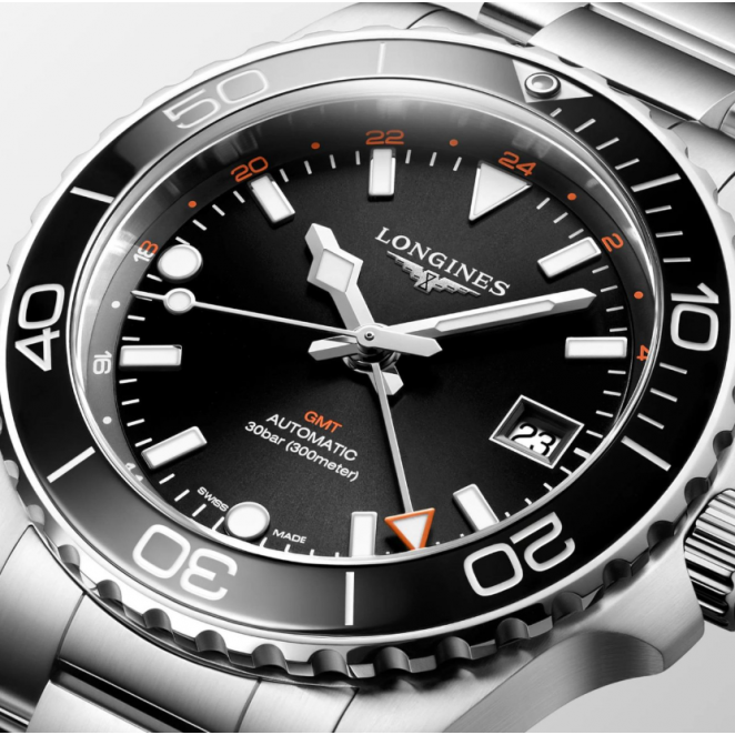 L37904566 Longines Hydroconquest GMT Erkek Kol Saati L3.790.4.56.6