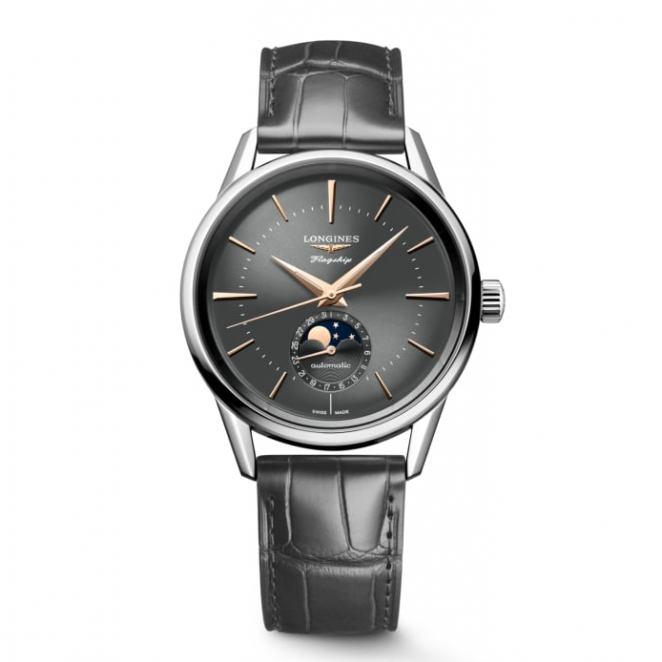 LONGINES FLAGSHIP HERITAGE MOONPHASE L4.815.4.52.2 ERKEK KOL SAATİ L48154522